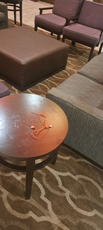 Found Red Headphones in the Lobby